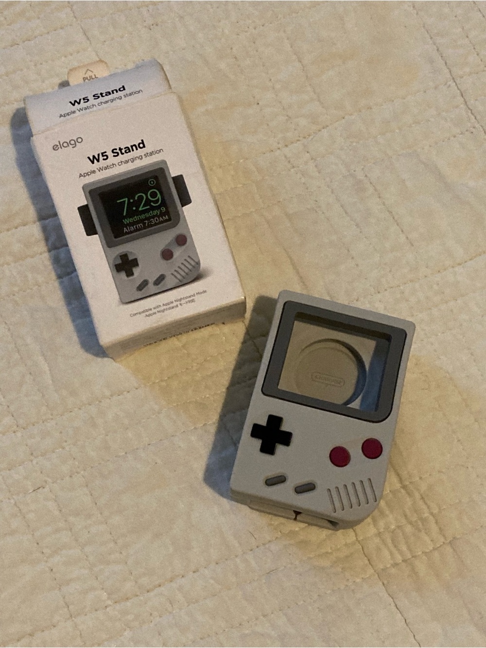 W5 Stand Apple Watch Charger Holder – Gray Game Console Design